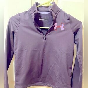Girls Under Armour dark purple cold gear shirt